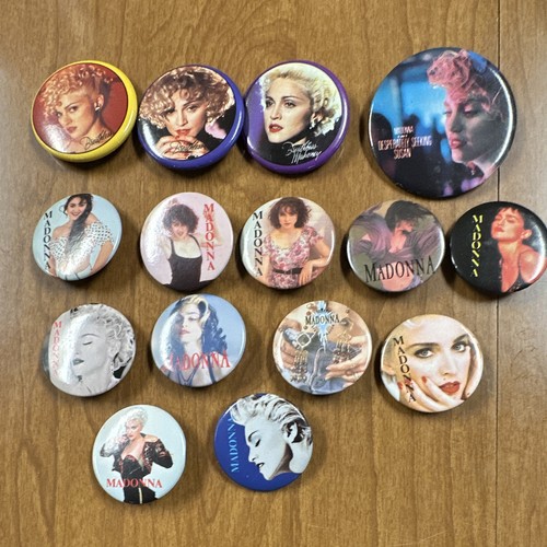 Madonna photo pinback button - pinback,