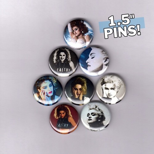 Madonna pins buttons - madonna, 1.5"