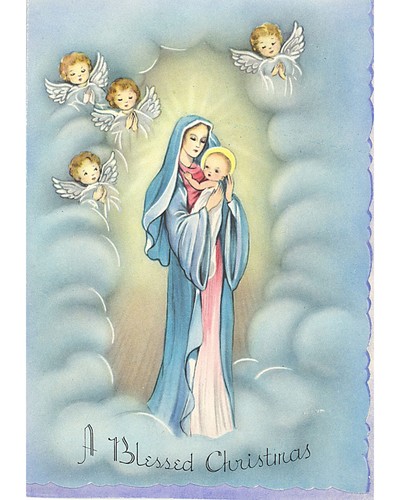 Madonna with angels - with, retro