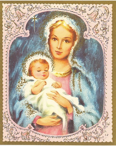 Madonna and child - madonna, blue